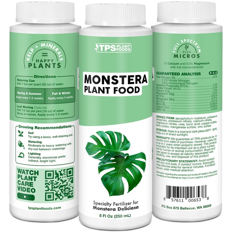 TPS NUTRIENTS Monstera Plant Food for Monsteras وPhilodendrons، سماد سائل للنباتات المنزلية الاستوائية، 32 أونصة (1 كوارت) - Image 2
